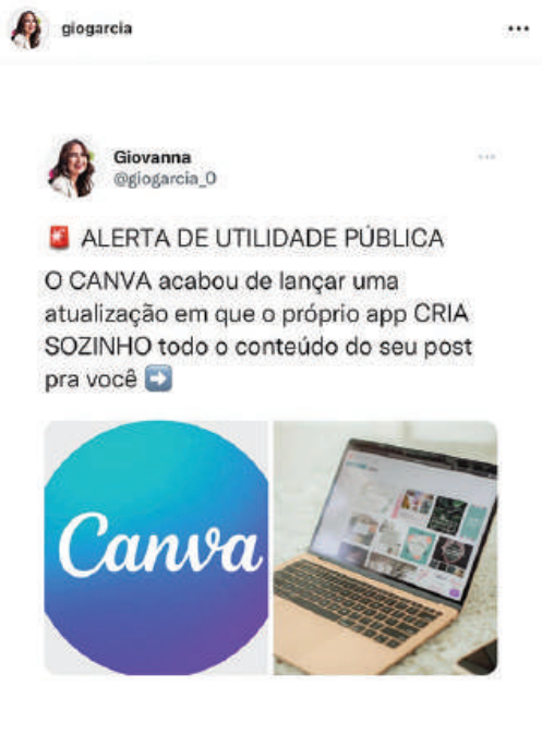 Carrossel no Instagram está perdendo para Reels? O post da Giovana Garcia que trouxe maior parte dos seguidores.